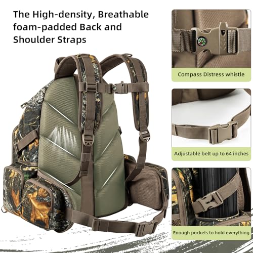 Hunting Backpack for Men Camo Hunting Day Pack for Rifle Bow 35L