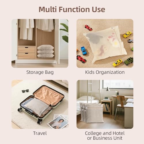 100% Pure Cotton Mesh Laundry Bags (3 Count)