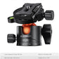 K&F Concept 62" Carbon Fiber Camera Tripod,Portable Compact Tripods with Detachable Monopod,360° Metal Ball Head 33lbs Load Capacity with Quick Release Plate for Travel and Work A255C2+BH-35L