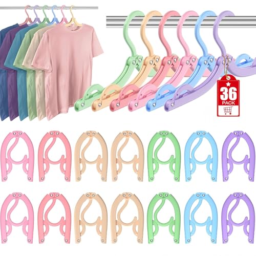 36 Pcs Travel Hangers Portable Foldable Travel Hanger Organizer (36 Count)