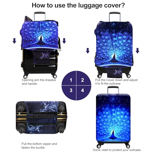 Suitcase Cover 3D Print Design Travel Luggage Protector Trolley Case Cover 19"