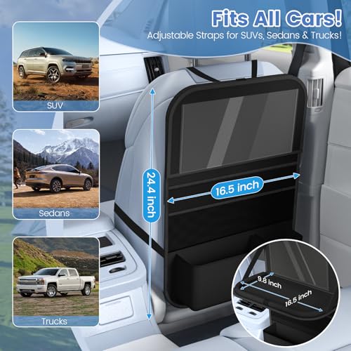 1 Pack Car Backseat Organizer with Tray