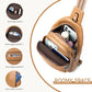 Sling Bag for Women Cross Body Purse Fanny Pack Sling Backpack Vegan Leather Over Shoulder Crossbody Handbag Travel Gifts Tan
