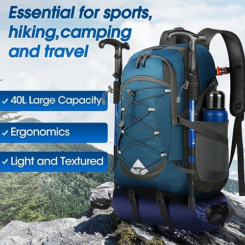 Hiking Backpack 40L Packable Lightweight Camping Daypack Men Women