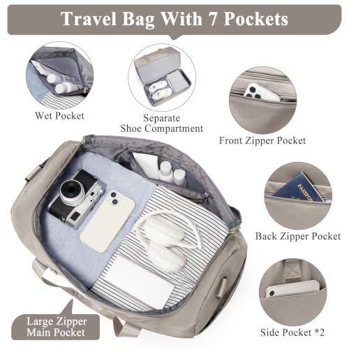 Travel Duffle Bag with Shoes Compartment