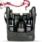 Insulated Wine 3 Bottle Carriers Tote Travel Cooler Gift Bag For Airplane Liquor With Padded Shoulder Strap
