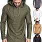 Mens Fashion Athletic Hoodies Sport Sweatshirt Solid Color Fleece Pullover Green 3XL