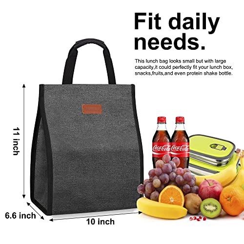 Lunch Bags for Women Insulated Reusable Lunch Tote with Internal Pocket