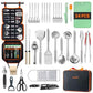 Camping Cooking Utensils Set 34 PCS Camp Kitchen Cookware Kit with Organizer Bag (34 Count)