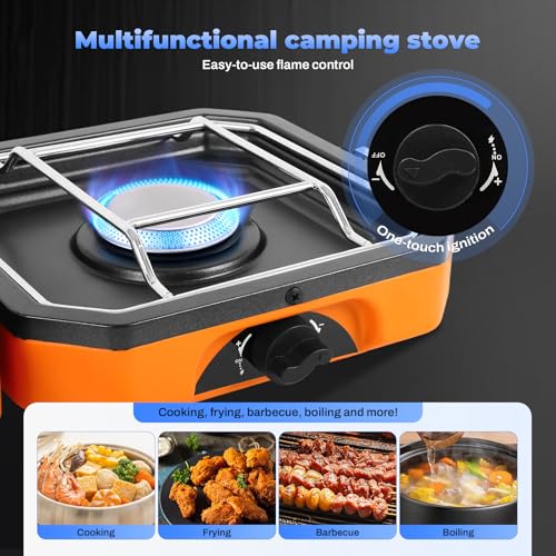 Adjustable 2 Burner Portable Stove with 16000 BTU