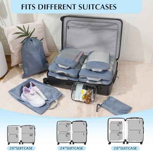 Compression Packing Cubes for Travel (10 Count)