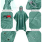 Hooded Rain Poncho Packable Waterproof Unisex Raincoat with Pocket