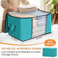 6 Pack Storage Bags for Clothes Blanket Storage Bins with Lids (6 Count)
