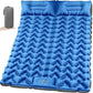 4in Double Sleeping Pad for 2 Person with Foot Pump and Pillow