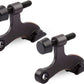 HOMOTEK 2 Pack Hinge Pin Oil Rubbed Bronze Door Stopper,Adjustable Deluxe Heavy Duty Door Stopper 2-1/2"x1-3/4”,with Black Rubber Bumper Tips