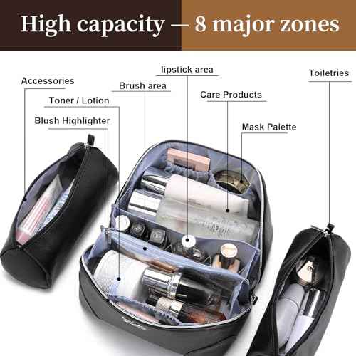 Travel Makeup Bag Cosmetic Bags for Women (3 Count)