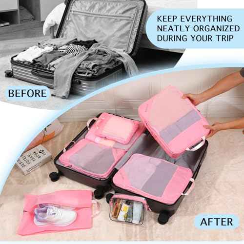 Compression Packing Cubes for Travel (7 Count)