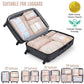 4 Set/6 Set /8 Set /9 Set /10 Set /11 Set Packing Cubes for Travel Essentials, 10 Set, 02 Cream (10 Count)