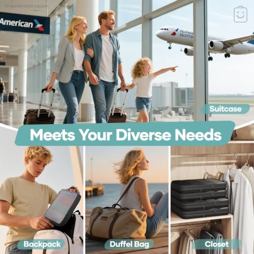 8 Set Compression Packing Cubes for Travel Essentials (8 Count)