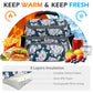 Double Layer Cooler Insulated Lunch Bag Adult Lunch Box Large Tote Bag for Men (Plum)