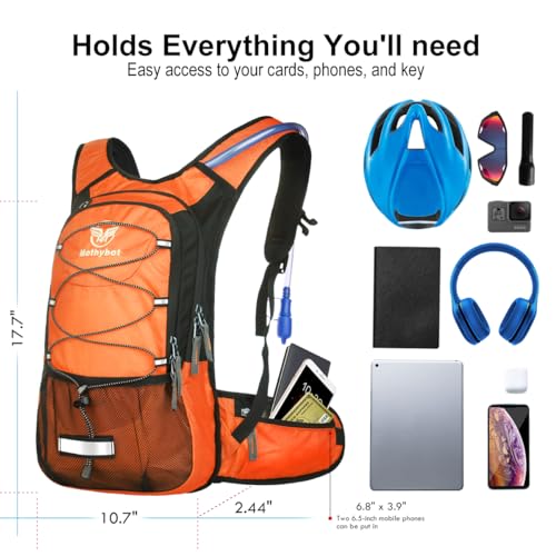 Insulated Hydration Backpack Pack with 3L BPA Free Leak Proof Water Bladder