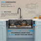 33"x20" Black Farmhouse Sink Workstation