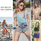 Large Dusty Blue Fanny Pack for Women Crossbody Bag Travel Essential