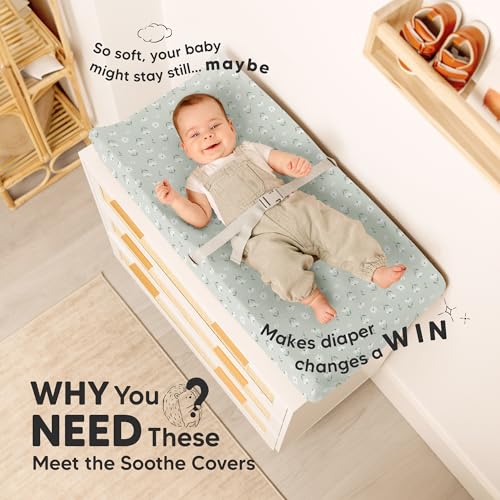 2 Pack Organic Changing Pad Covers for Girl (2 Count)