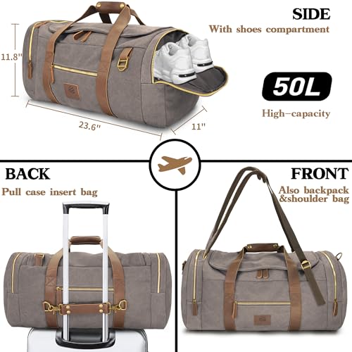 Vintage Canvas Duffle Bag
