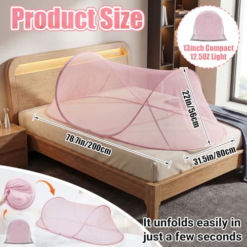 2 Pcs Mosquito Netting for Camping Bed 78 * 31 * 22 Inch (2 Count)