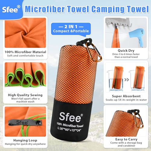 2 Pack Microfiber Travel Towel