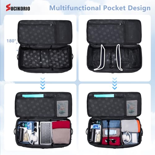 Tactical Travel Duffle Bag with Wheels and Handle 3 in 1 Large 85L XL Rolling Travelling Backpack Waterproof Oxford Carry On Hand Luggage Deployment Bags with Combination Padlock