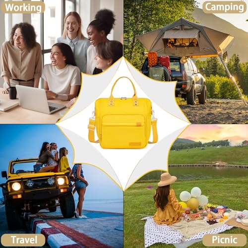 Yellow Lunch Box for Women Insulated Lunch Bag for Young Ladies Lunch Tote Bag