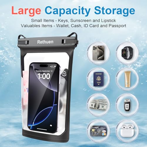 Large Floating Waterproof Phone Pouch (2 Count)