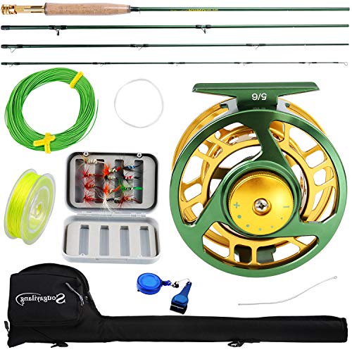 Fly Fishing Rod Reel Combos with Lightweight Portable Rod and Reel