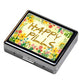 Silver Vintage Pill Box 7 Day Metal Pill Box with Mirror and 8 Compartments Cute Travel Pill Organizer for Purse (8 Count)