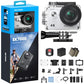 EK7000 4K30FPS 20MP WiFi Action Camera with EIS Ultra HD 131FT Waterproof Underwater Camera Remote Control 4X Zoom Support External Microphone