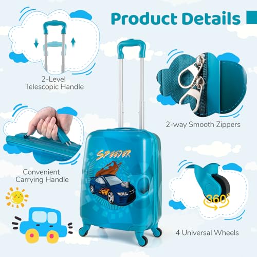 Kids Luggage Travel Backpack & Hard Shell Toddler Suitcase