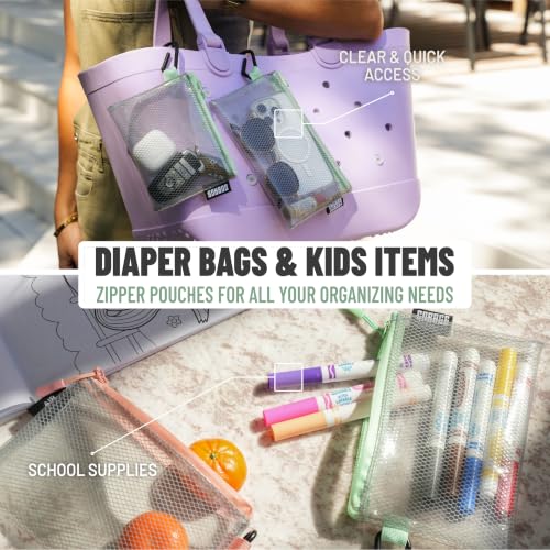Air Production Multi‑Size Clear Zipper Pouch (4 Count)