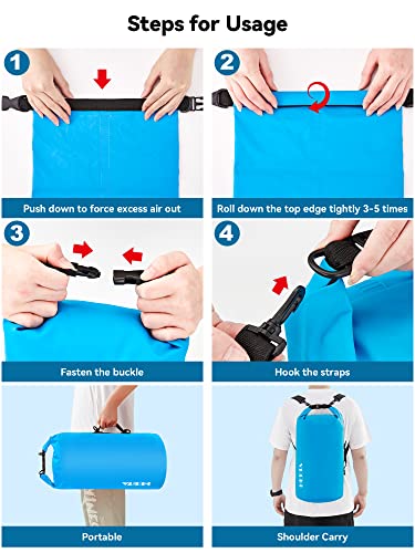 Waterproof Dry Bag Backpack with Emergency Whistle