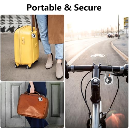 Compatible with Apple AirTag Secure Lock with Wire Cable (2 Count)