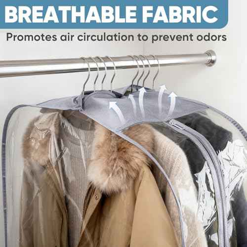 9PK Clear Garment Bags for Hanging Clothes (9 Count)