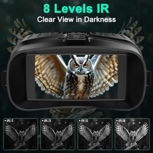 Night Vision Goggles Waterproof Full Color Image Rechargeable Tactical LED