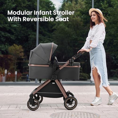 2-in-1 Convertible Baby Stroller for Newborn to Toddler