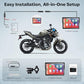 5 Inch Motorcycle Carplay GPS Navigation System with Apple Carplay and Android Auto Portable Screen with Dual Bluetooth
