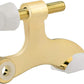 HOMOTEK 12 Pack Hinge Pin Bright Brass Door Stopper, Gold Door Stops, Adjustable Deluxe Heavy Duty Door Stopper 2-1/2"x1-3/4”,with White Rubber Bumper Tips