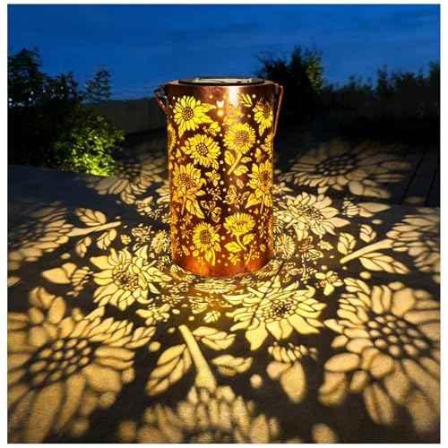 Solar Lanterns Outdoor Sunflower Bee Butterfly