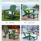 4 Pcs HDPE Folding Adjustable Adirondack Chair with Ottoman (4 Count)