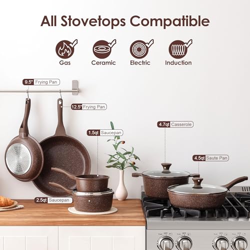 16Pcs Pots and Pans Set Non Stick
