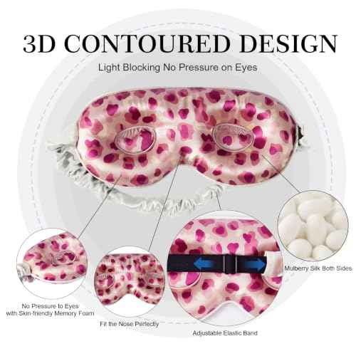 Adjustable 22 Momme 100% Pure Mulberry Silk Sleep Mask